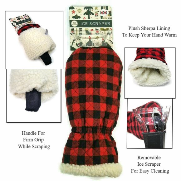 Windshield Winter Ice Scraper Glove Mitt Sh - Picture 2 of 8